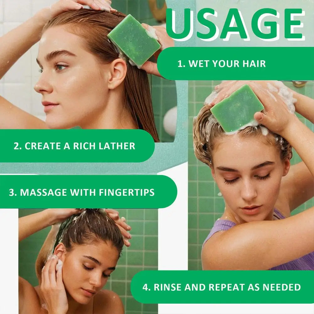 Rosemary Shampoo Bar For Hair Growth Anti Hair Loss Biotin Volumizing Hair Soap Strengthening Thickening Scalp Treatment 100g