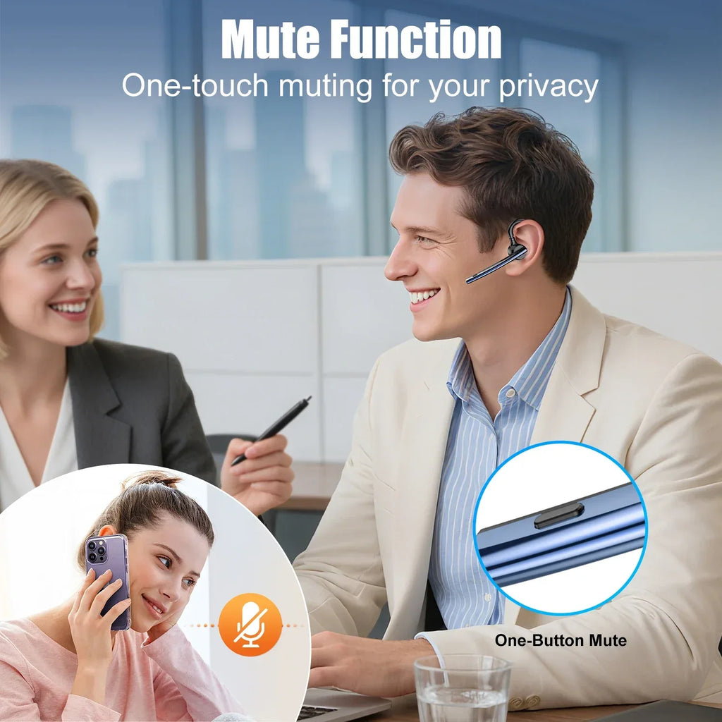 Wireless Office Headset with Noise Cancelling Mic | Tidesmit Tidesmit
