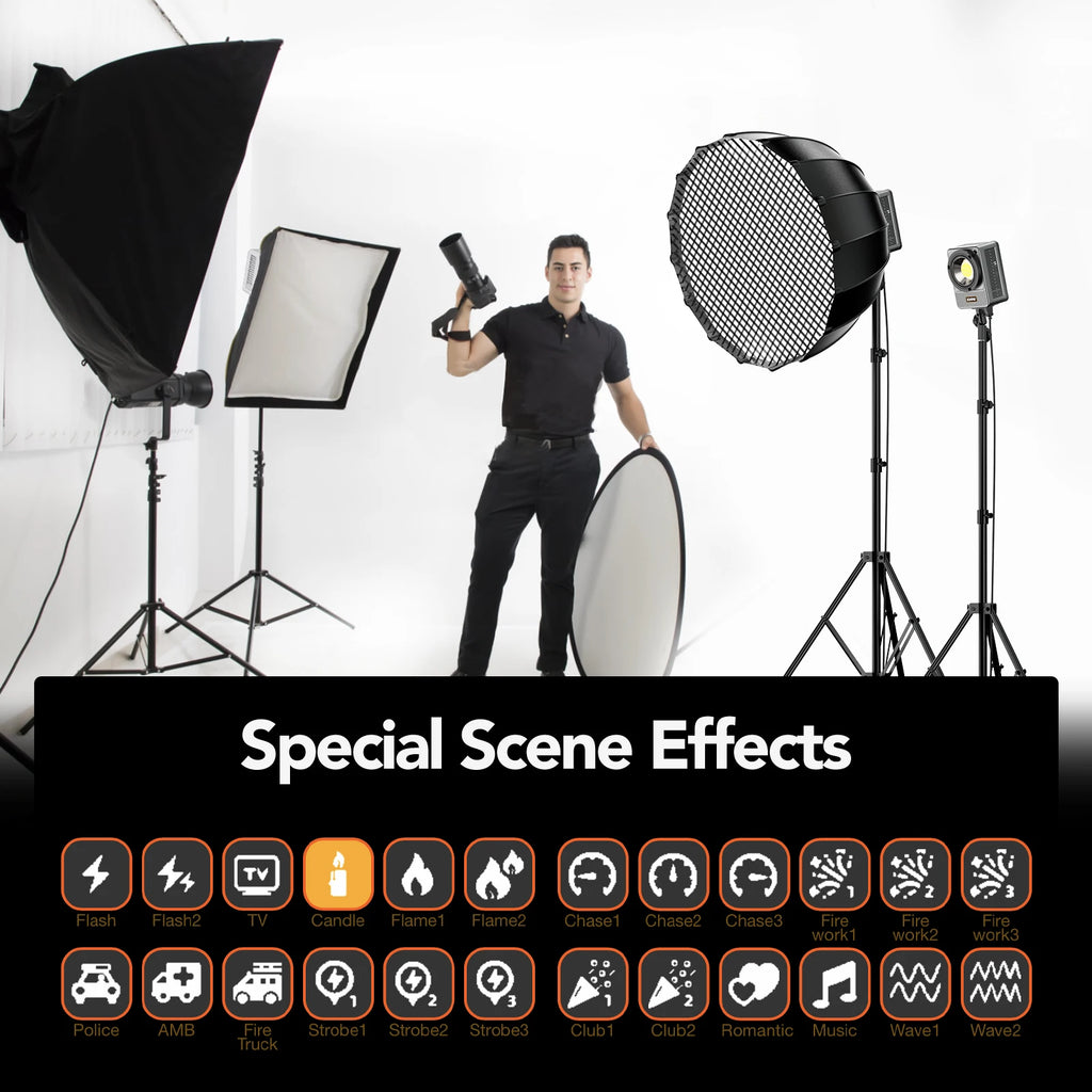 330W LED Video Light Studio Spotlight - Bowens Mount NA330 Pro Tidesmit