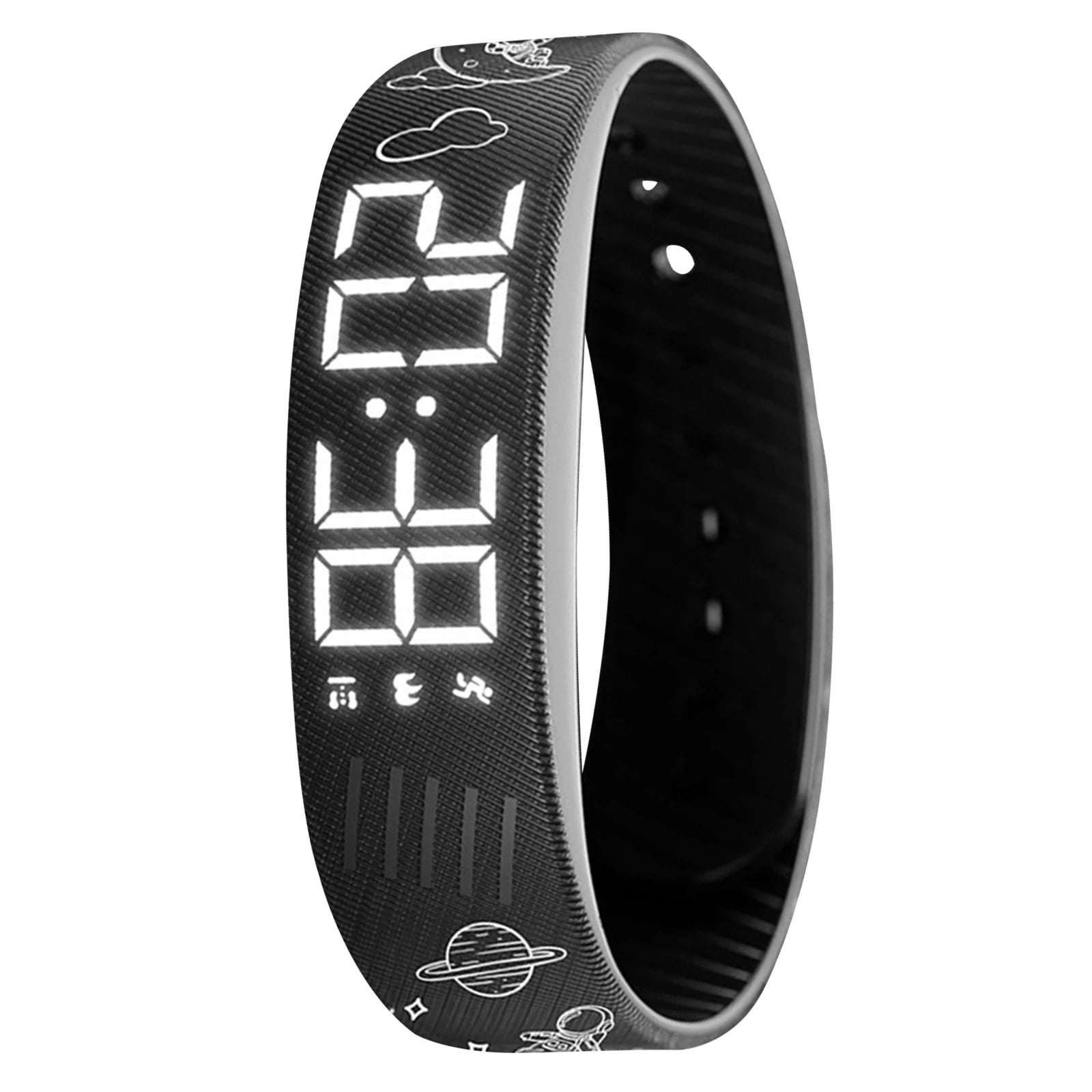 Vibrating Alarm Wristband Waterproof Silent Vibration Alarm Watch with Step Counter Pedometer for Heavy Sleepers Students