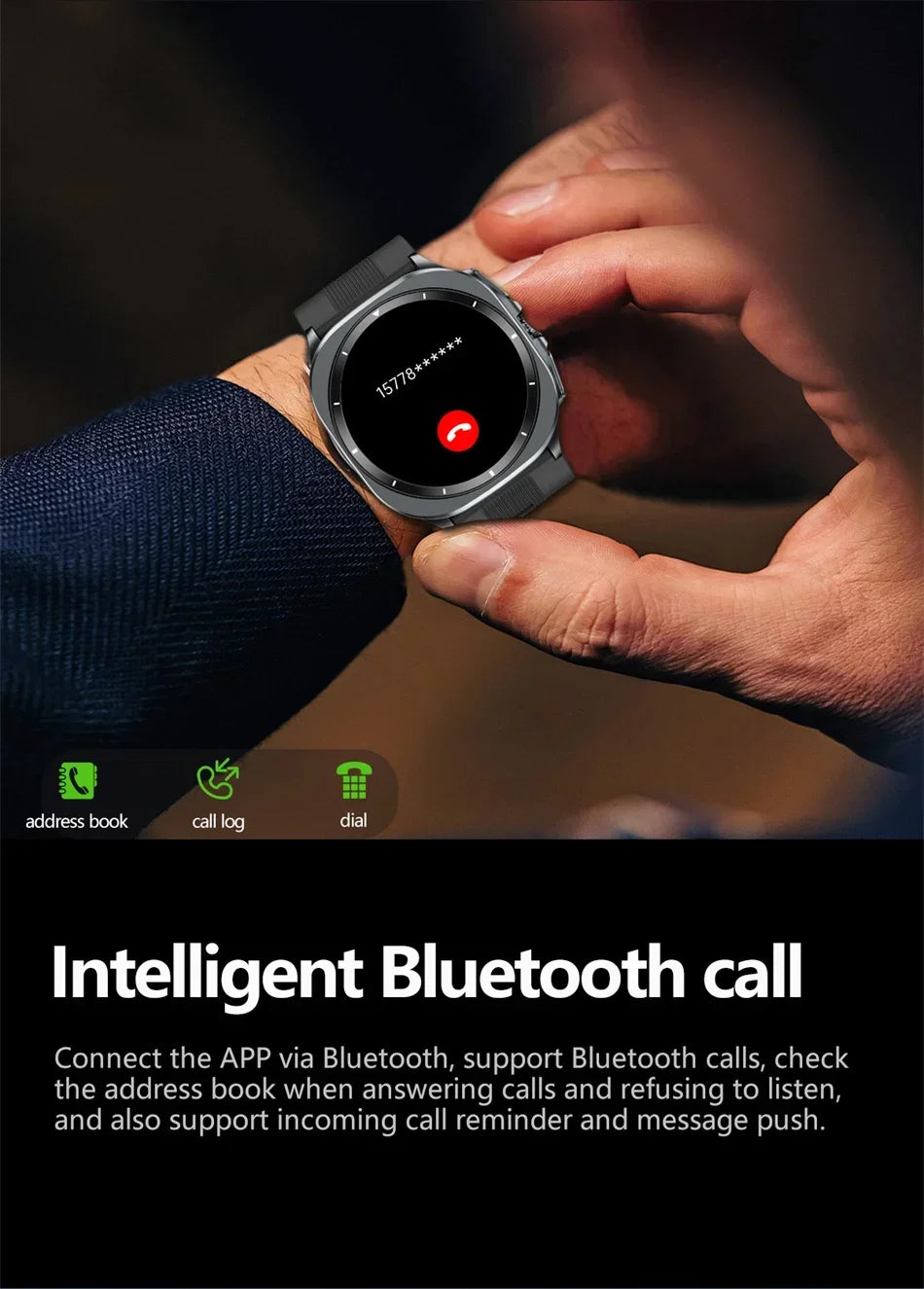 New AI Diagnosis Smart Watch Men, Air Pump Airbag Accurate Measure Blood Pressuer ECG Uric Acid Lipid Smartwatches For XIAOMI