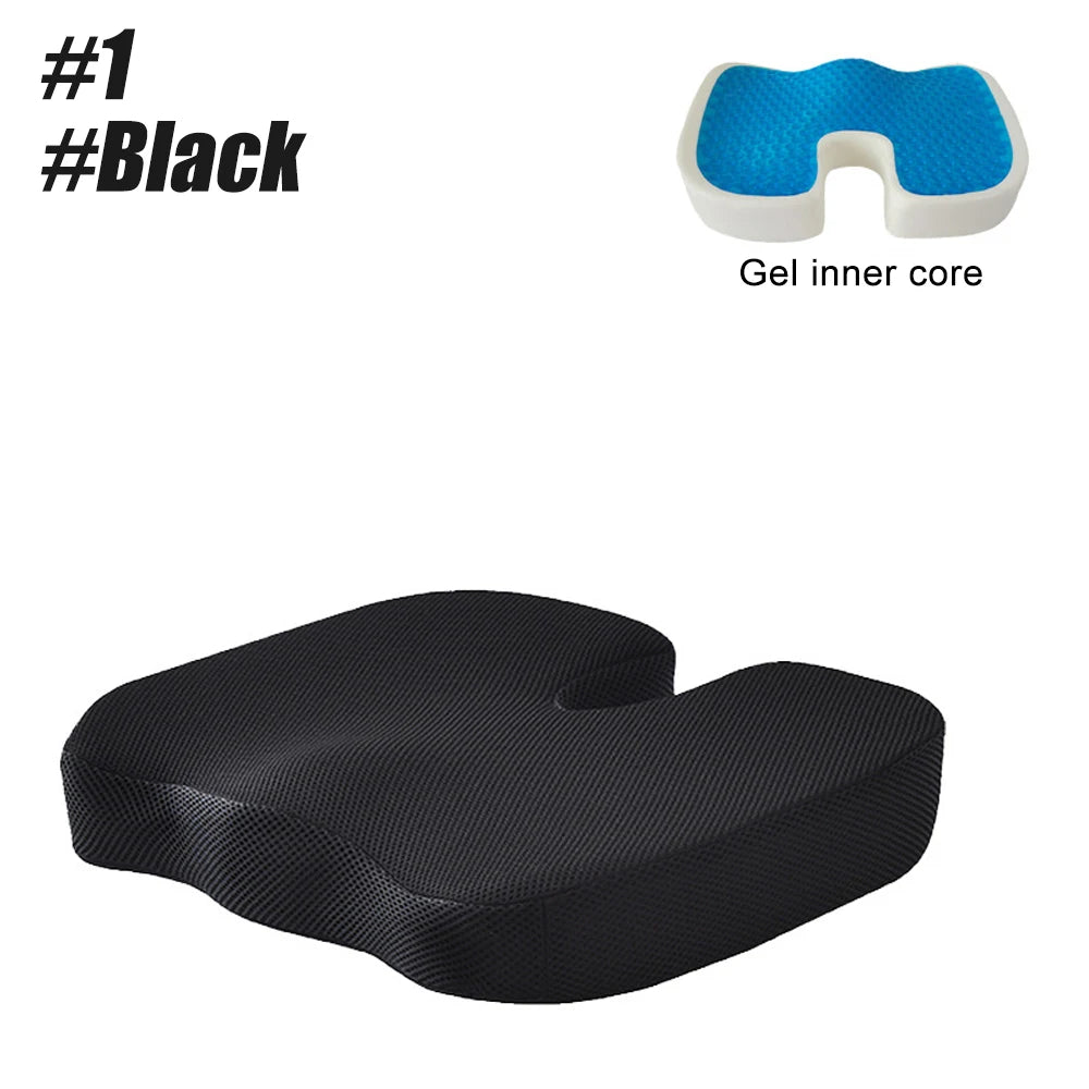 Gel Seat Cushion for Office Chair - Ergonomic Orthopedic Tidesmit Massage Cushion 1-Black Tidesmit