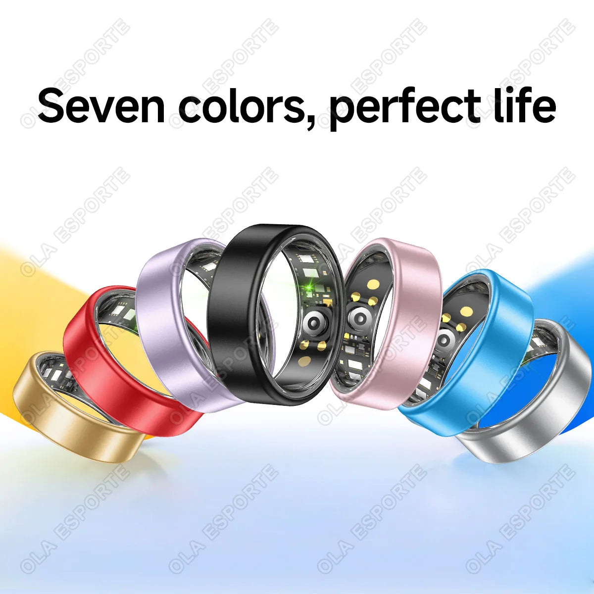 New Various Colors Available Smart Ring Bluetooth Heart Rate Sleep Monitoring Men Women Smartring Waterproof Health Sport Rings