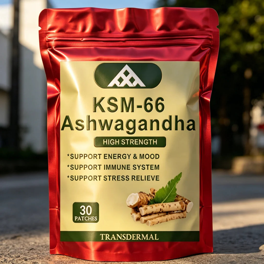 30 Patches Ashwagandha Complex Transdermal Patches Stress Relief, Mood Enhancer