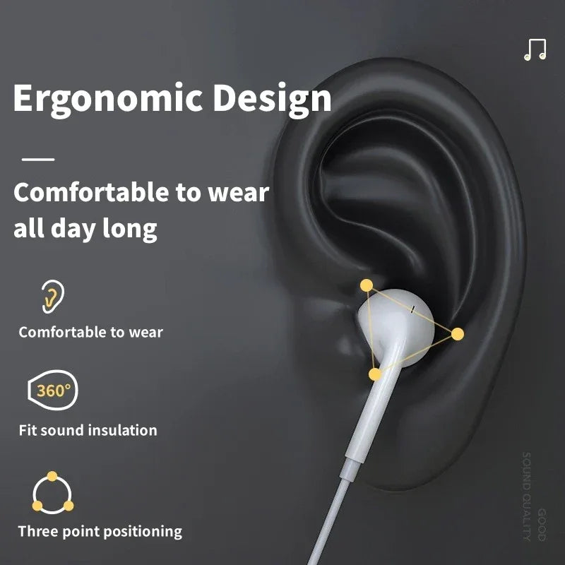 USB C Wired Earbuds with HD Microphone for Samsung Galaxy - Tidesmit Tidesmit