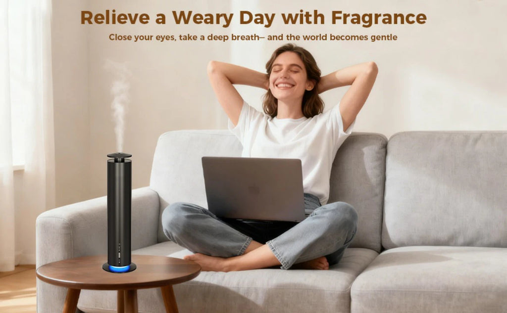 Room Waterless Scent Diffuser Black Remote Scent Diffuser Home Silver Ambient Lighting Gold Hotel Series APP Air Diffuser 200㎡