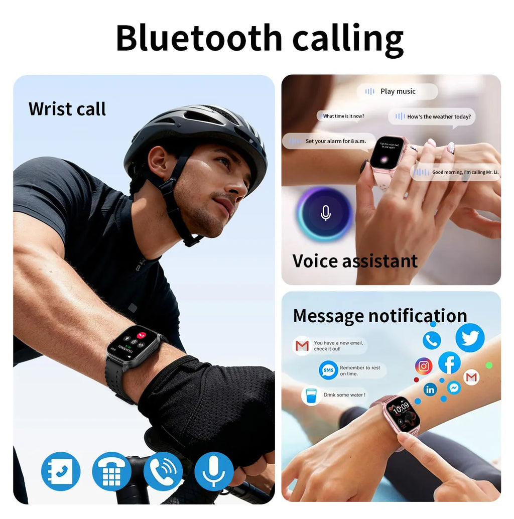 2026 new men's and women's smartwatches, fitness trackers,wireless calling, IPX8 waterproof, activity pedometers, birthday gifts