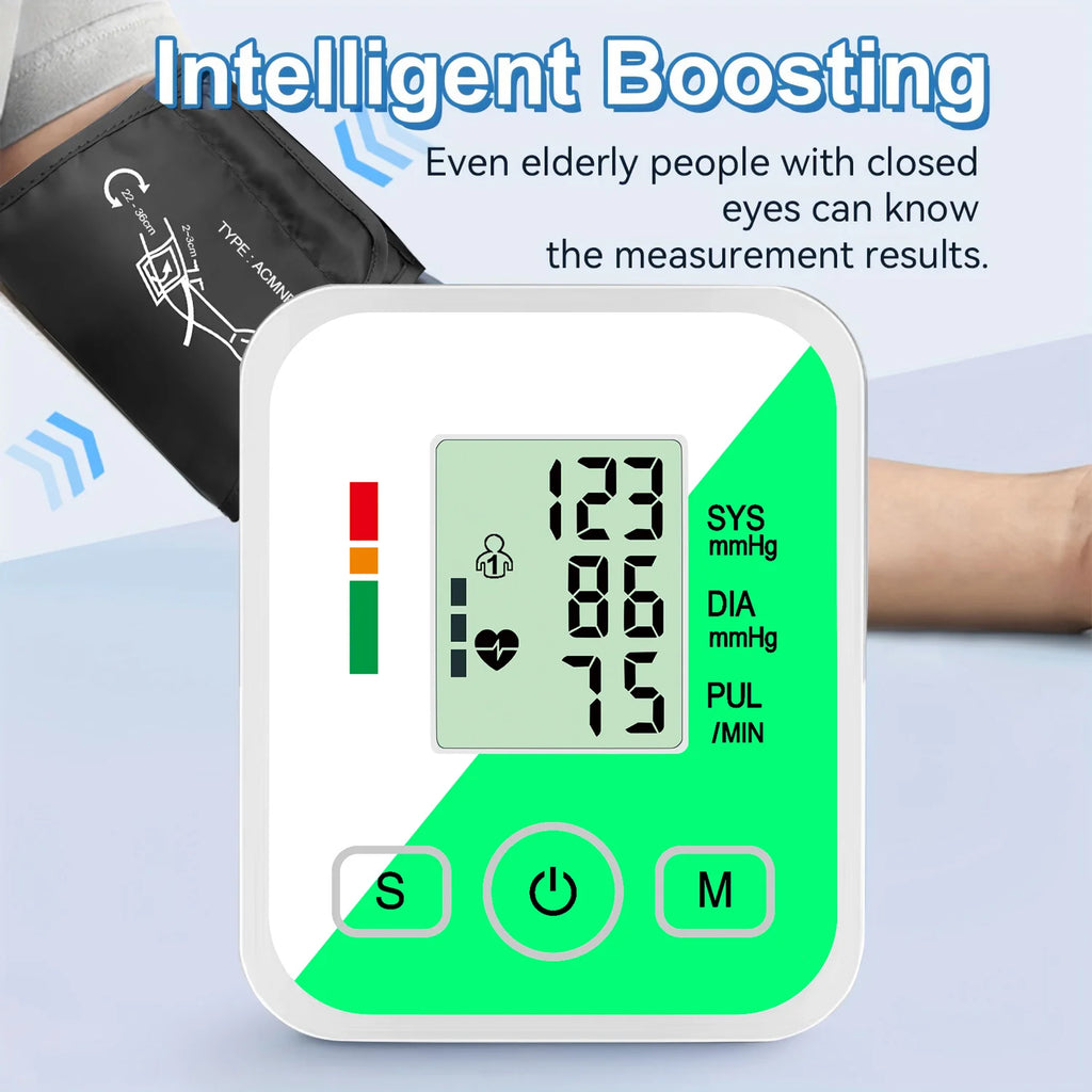 Digital Arm Pulse Blood Pressure Machine Medical Tensiometer Health Care Automatic Tonometer Household Meter