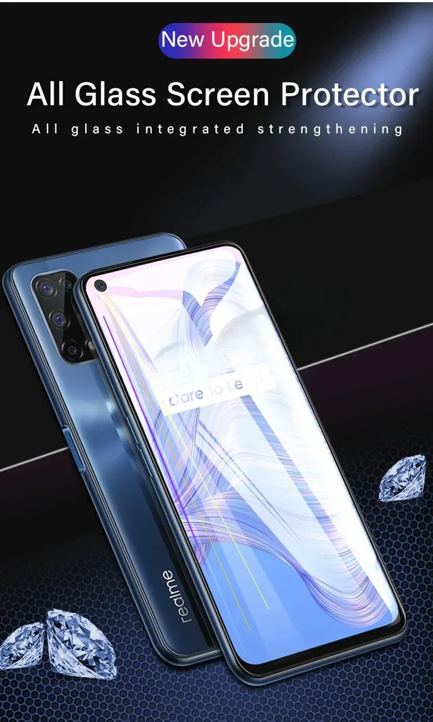 Realme Tempered Glass Screen Protector - 9H Hardness 3 Pack Tidesmit