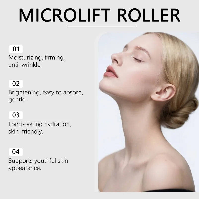 Microlift Roller micro infusion serum kit for firming, anti-wrinkle, and radiant skin care facial treatment at home.