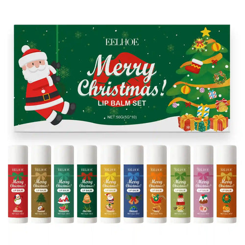 Lip Care Set: 10-Piece Moisturizing Lip Balm Kit for Soft Hydrated Lips Lip Care Tidesmit