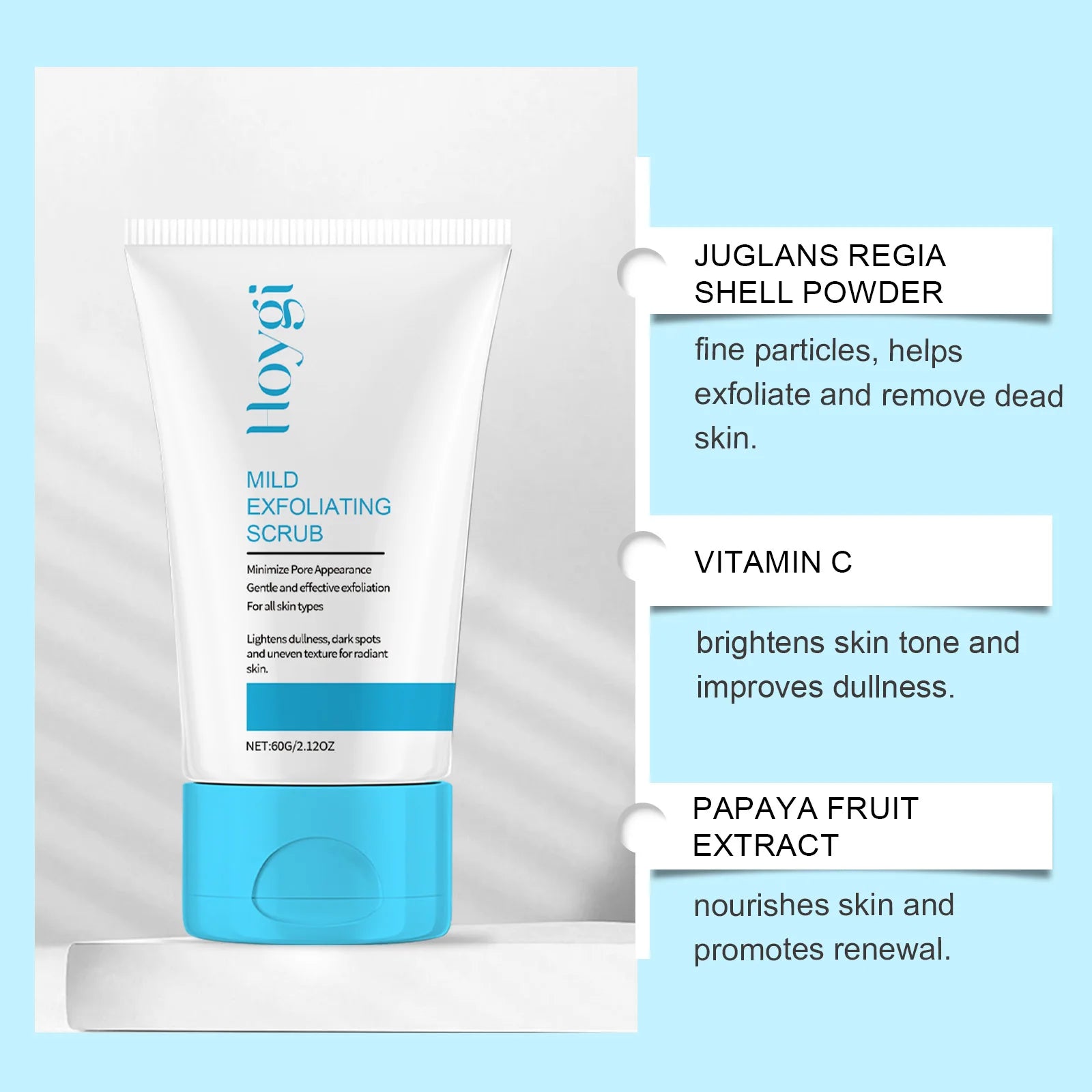 Facial Exfoliating Scrub - Natural Deep Pore Cleansing Treatment Scrubs Treatments Tidesmit