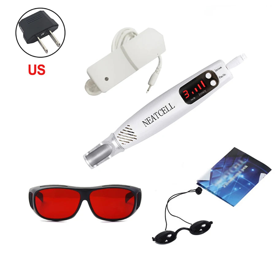Picosecond Laser Pen for Tattoo Removal and Skin Care - EU/US/UK Plugs Relaxation Treatment Tidesmit