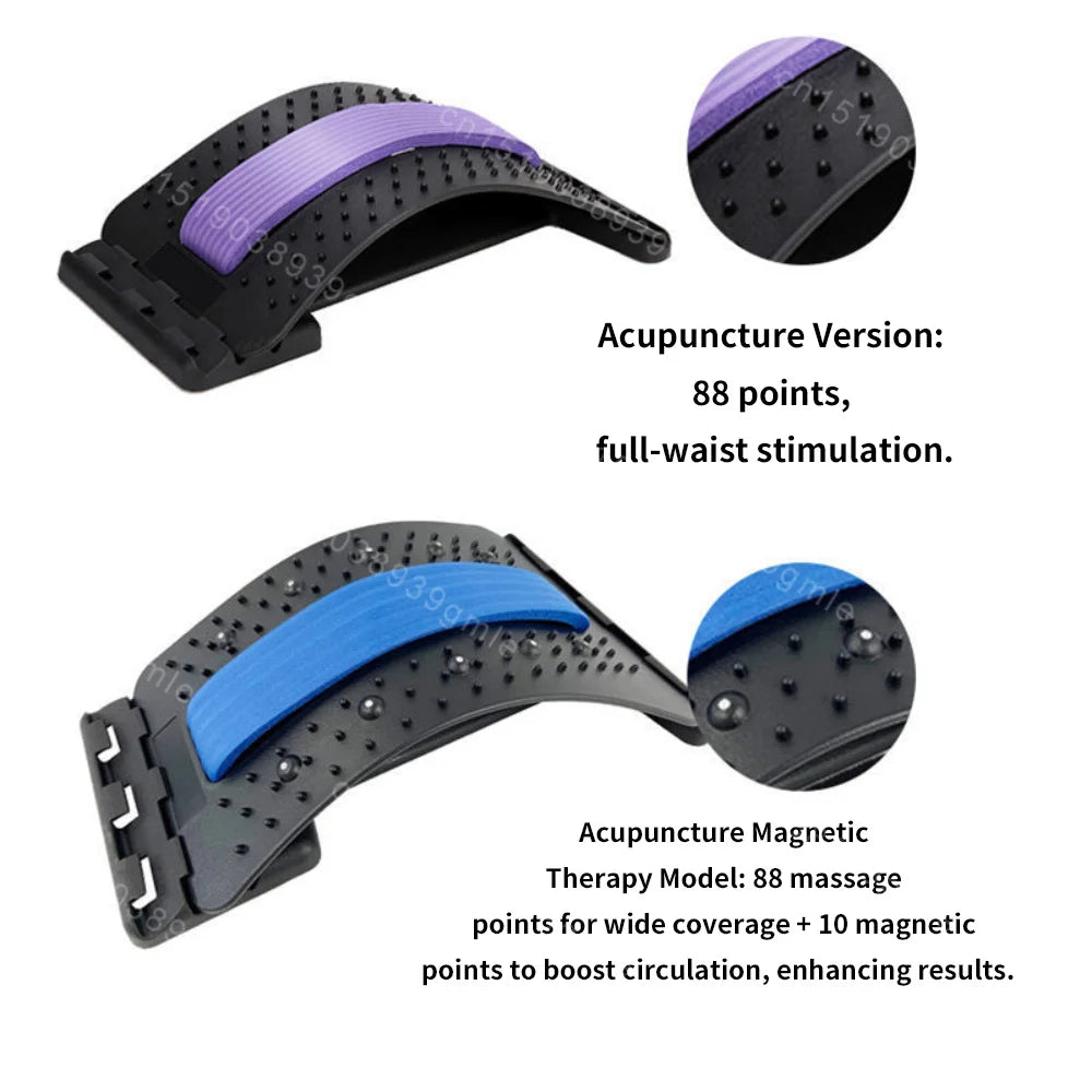 Adjustable Back Stretcher Lumbar Support Massager for Muscle Relief Massage Chairs Tidesmit