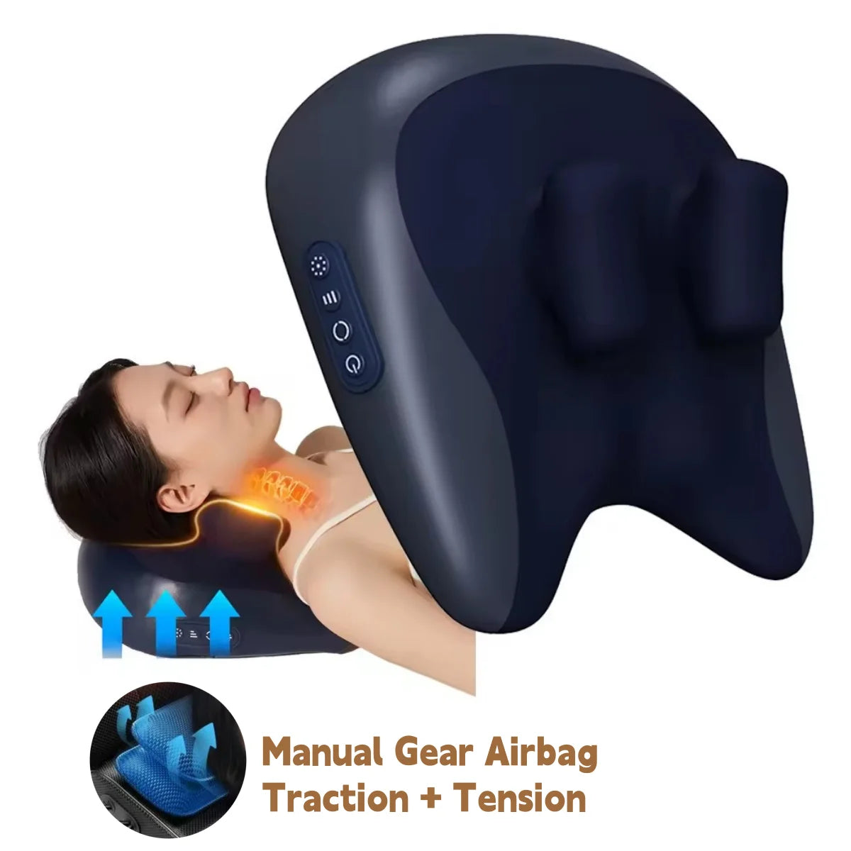 Electric Massager with Heat Therapy for Targeted Deep Tissue Muscle Relief Massage Cushion Airbag plug in Tidesmit