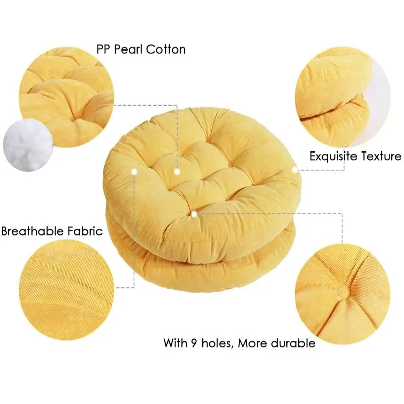 Green Large Round Floor Seat Cushion Thickened Tufted Tatami Mat Pad Ottoman Pouf Futon Chair Seat Meditation Seating Pillow 방석