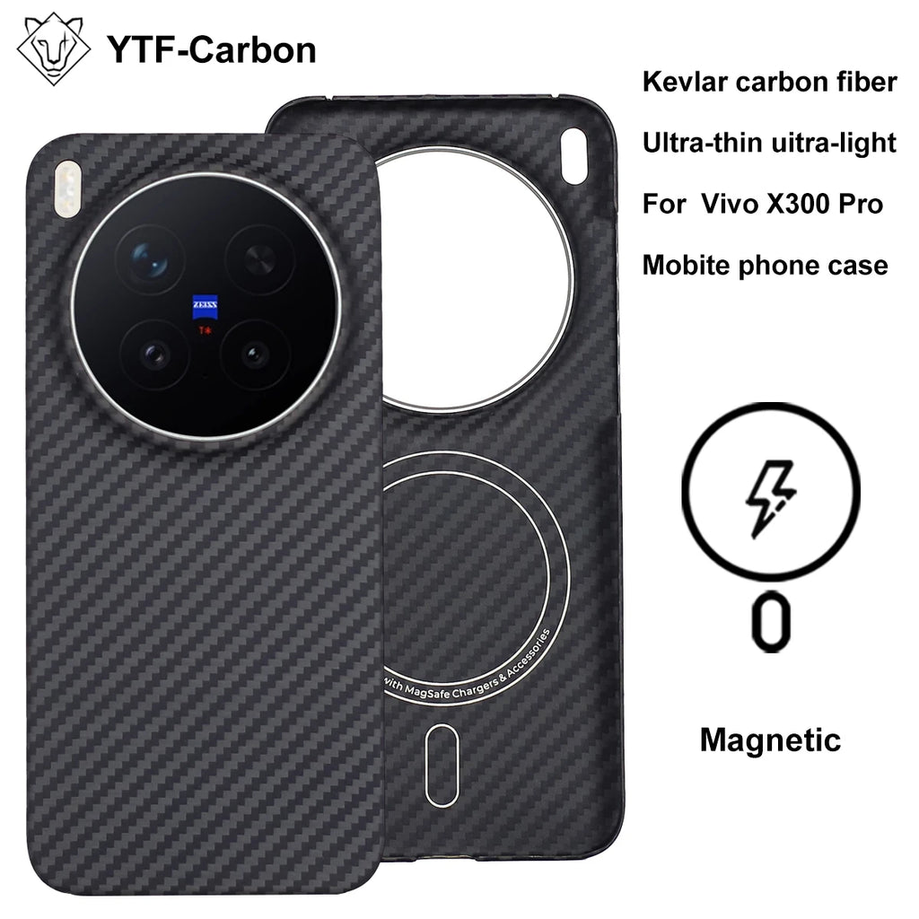 Vivo X300 Carbon Fiber Case | Slim Shock-Absorbing Cover Tidesmit