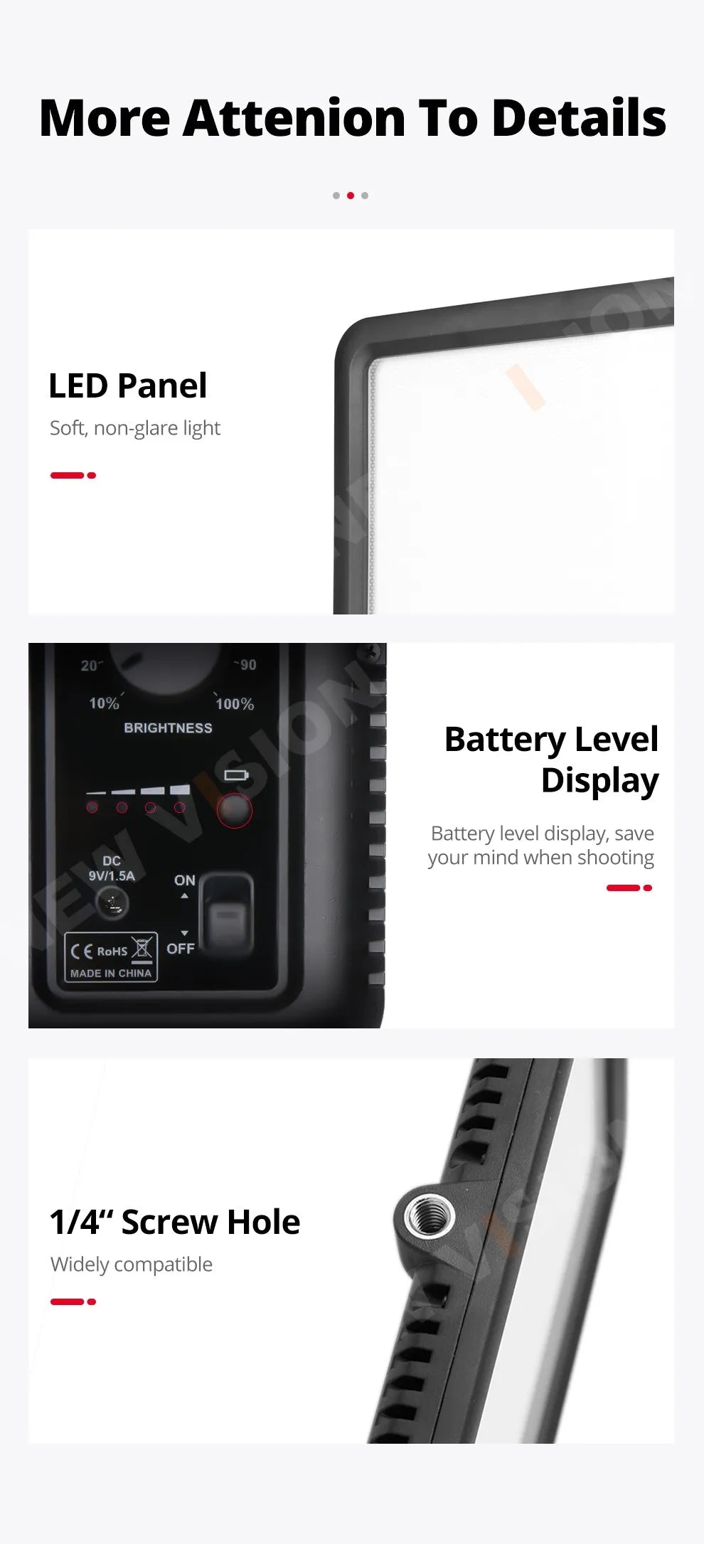 LED Video Light Panel | Adjustable Studio Lighting for Content Creation Tidesmit