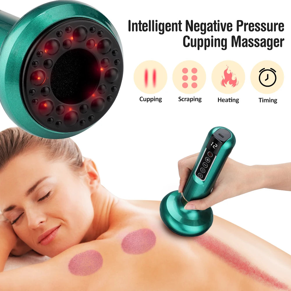 Electric Gua Sha Massager: Heated Deep Tissue Body Sculpting Tool Body Shaping Massage Equipment Tidesmit