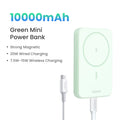 10000mAh Magnetic Portable Charger with Fast PD Power Delivery Green 10000mAh Tidesmit