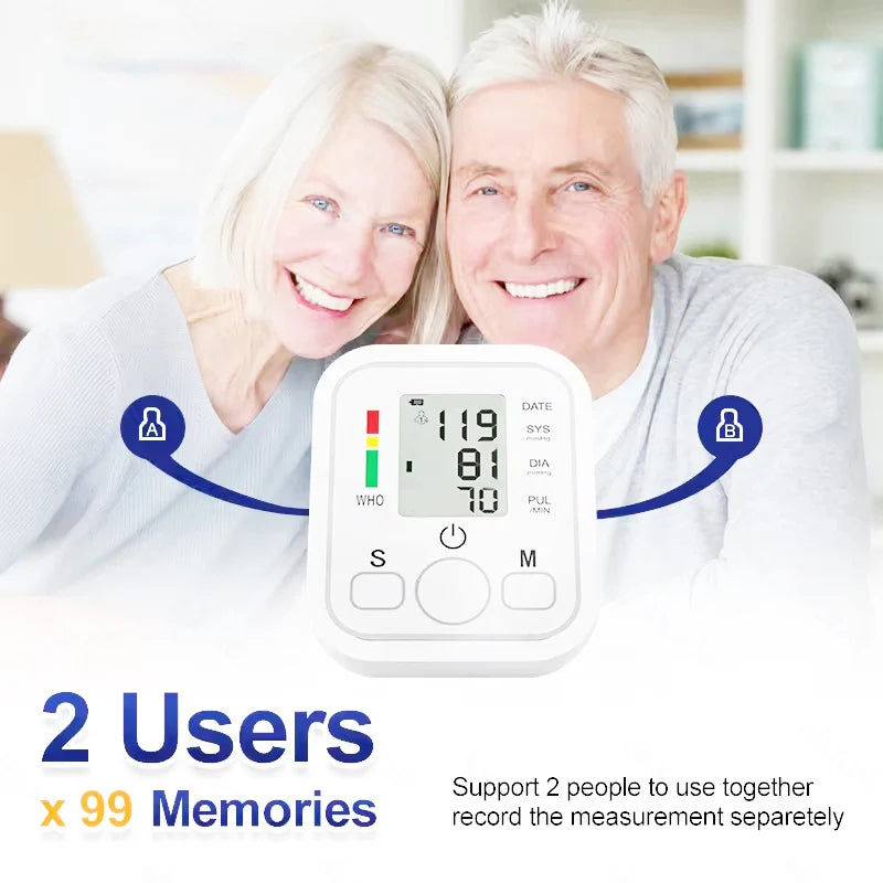 Health Care Blood Pressure Monitor Digital Tonometer Upper Arm Blood Pressure Meter Automatic BP Medical Sphygmomanometer Pulse
