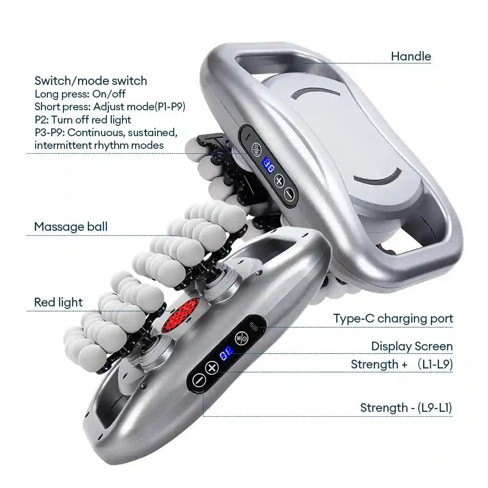 Fascia Gun 48-Head Deep Tissue Percussive Massager for Muscle Recovery Fascia Gun Tidesmit