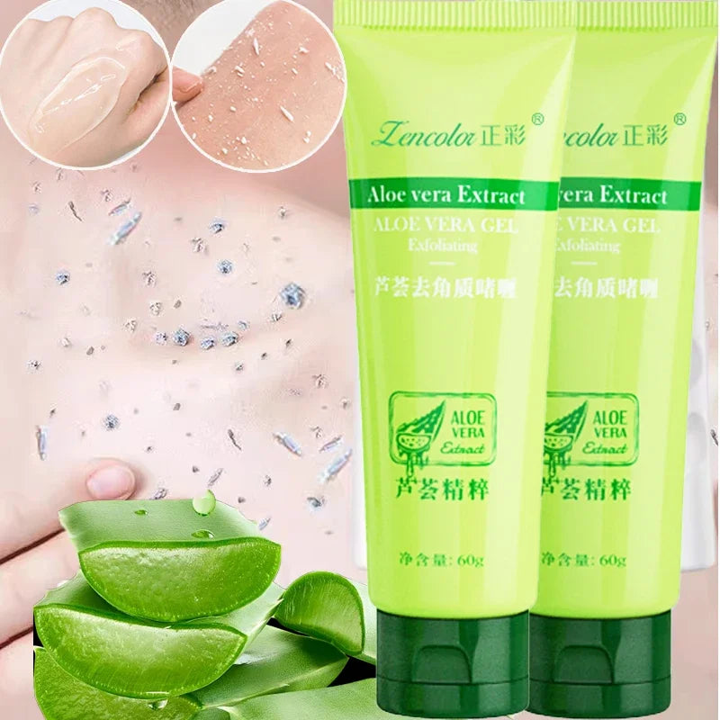 Aloe Vera Exfoliating Gel Facial Scrub - Gentle Smooth Skin Renewal Scrubs Treatments Tidesmit