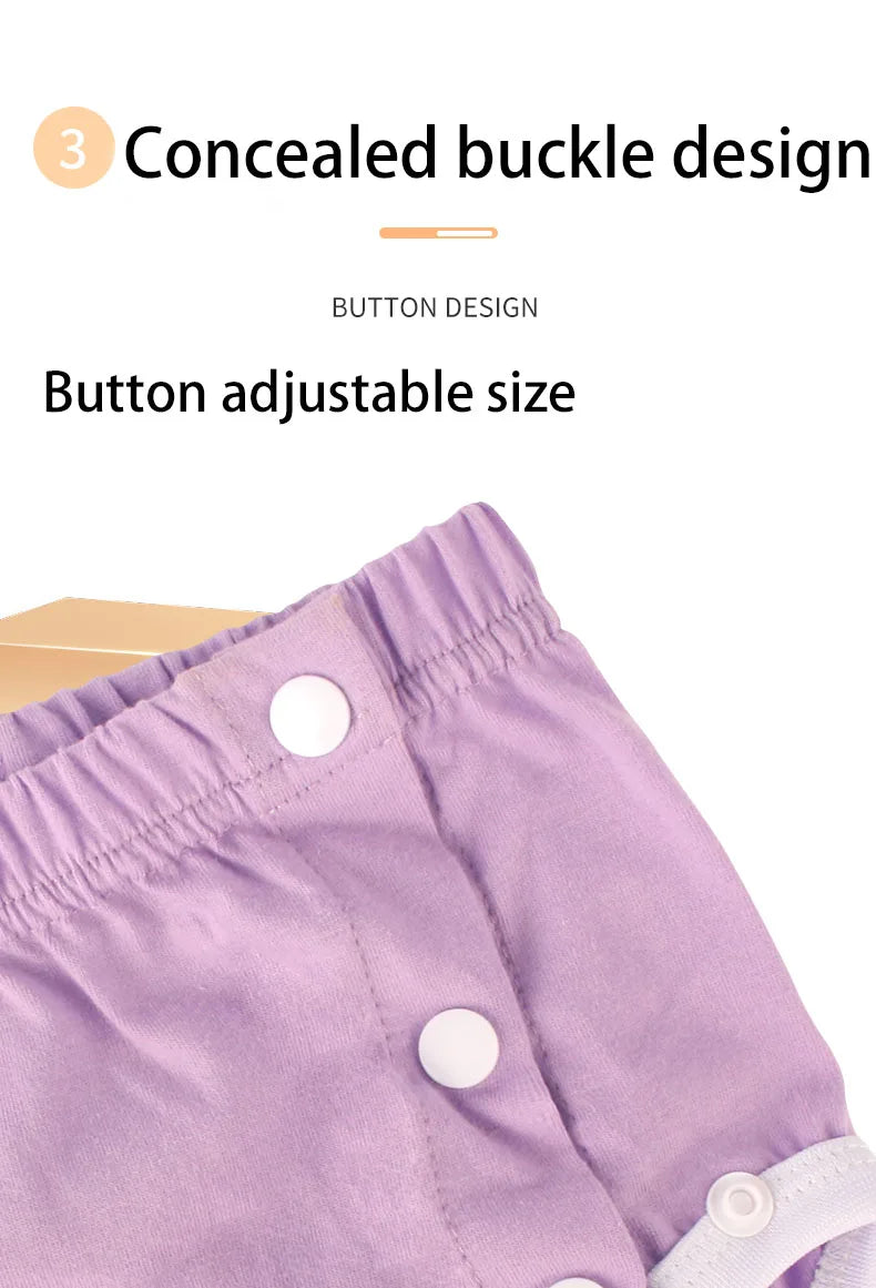 BIAI 1pc Cotton Adult Cloth Diapers Reusable Incontinence in Adult Cloth Nappies Washable Diaper Pants for Adults Teenage Gift