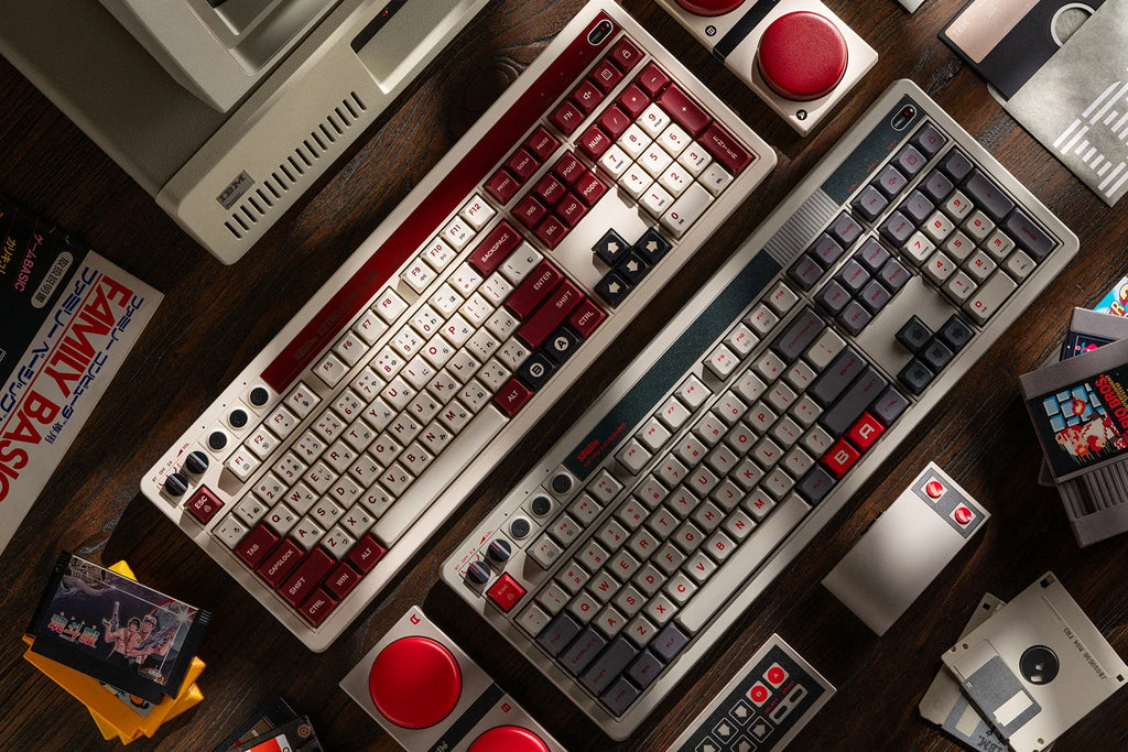 8BitDo Retro 108 Key Mechanical Keyboard，Bluetooth / 2.4G / USB-C Hot Swappable Gaming Keyboard for PC Windows and Android