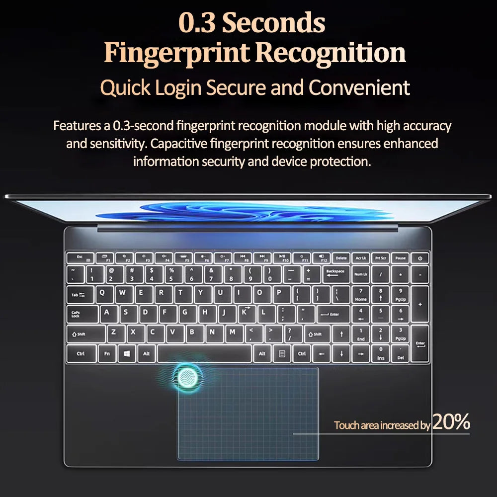 Notebook 15.6 Inch Laptop Windows 11 Intel 6500Y IPS DDR3 1920*1080 8GB DDR4 RAM 256GB 512GB SSD Windows Cheap Portable computer