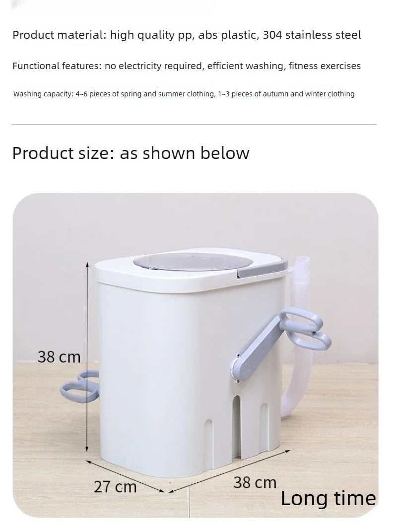 Tidesmit manual hand-cranked shoe washing machine for dorms, portable laundry tool cleaning socks without electricity