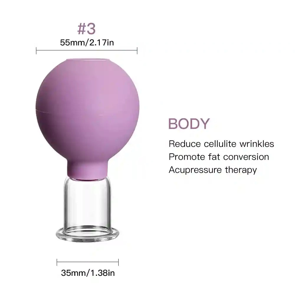 Facial Cupping Set for Skin Lifting and Anti-Wrinkle Massage Therapy Eye Massage Instrument Purple-3 Tidesmit