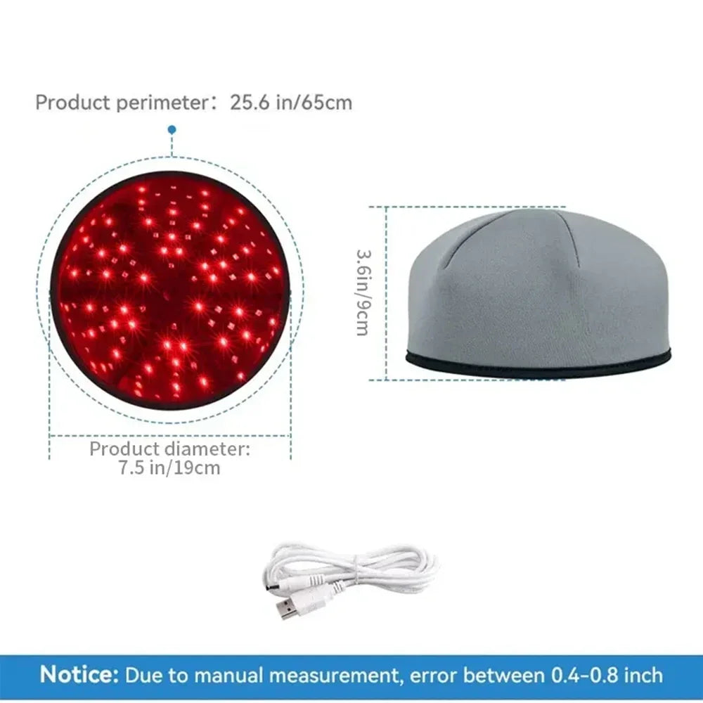 2024 New Red Light Therapy Cap Laser 660nm 830nm Red Near Infrared Hair Regrowth Hat Hair Loss Treatment Helmet Scalp Massager
