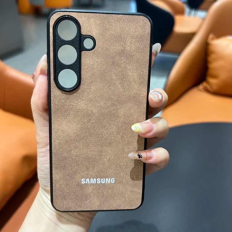 Sheepskin Leather Case for Samsung - Soft Lambskin Slim Fit Protection Tidesmit
