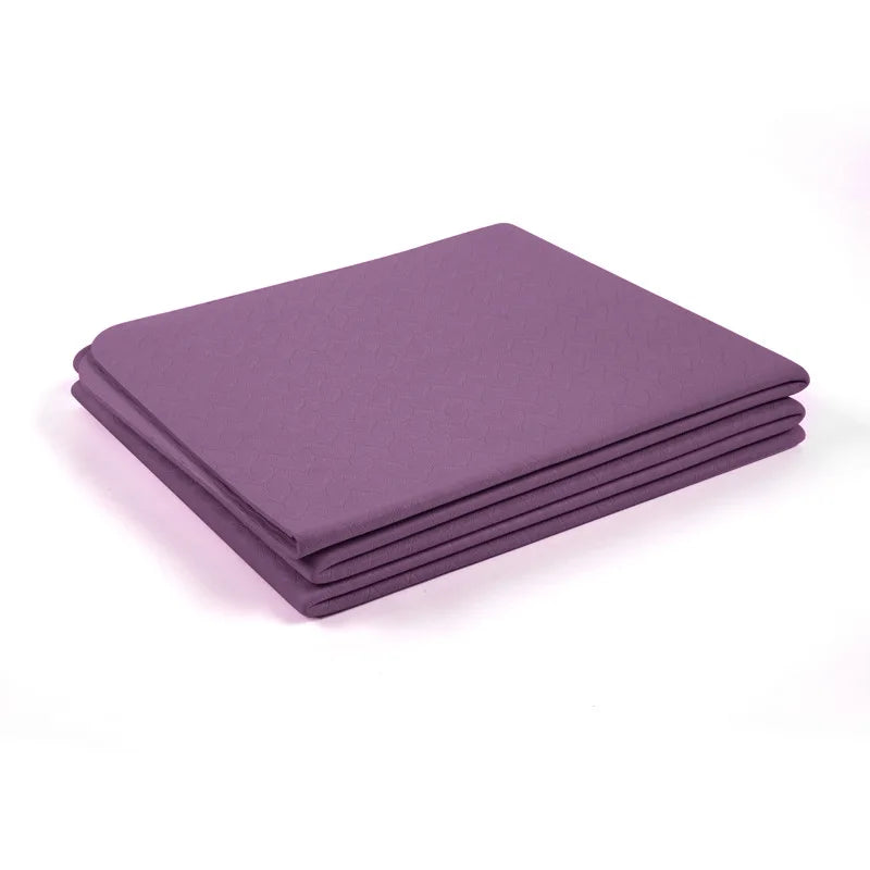 Ecological, Tpe, folding yoga mat, for travel, physical exercise, double-sided, anti-slip, Pilates and floor exercise