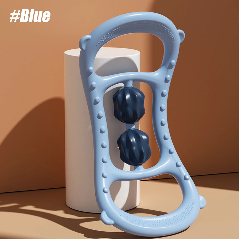 Muscle Massage Roller for Neck and Leg – Deep Tissue Recovery Tool Relaxation Treatment Blue-2 rounds Tidesmit