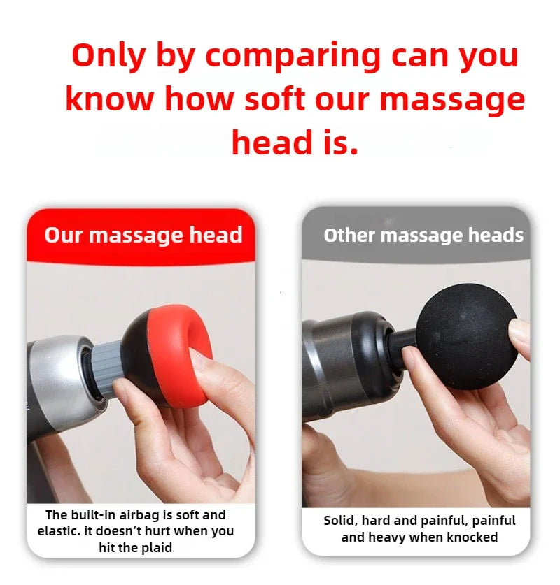 Massage Gun Replacement Heads | Soft Silicone Deep Tissue Attachments Fascia Gun Tidesmit