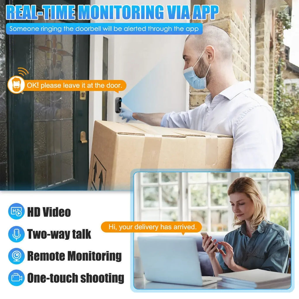 Tuya Wireless Doorbell With Camera Bundle Doorbell Smart Home WIFI HD Outdoor Phone Camera Security Video Intercom Night Vision