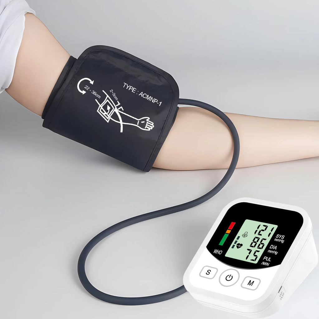 Medical Pulse BP Monitor Digitlal Tonometer Heart Rate Health Armband Automatic Blood Pressure Meter