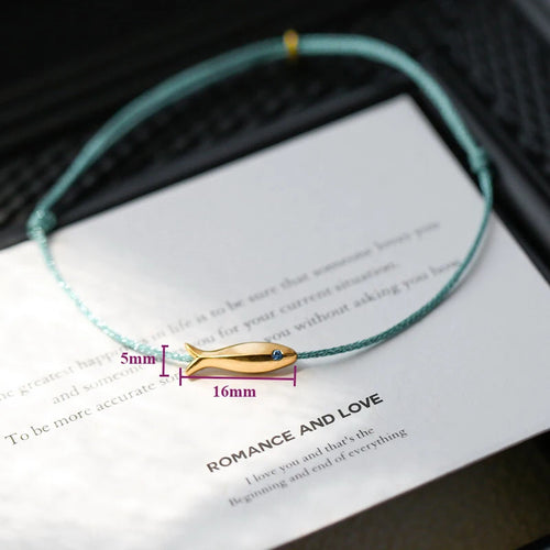 925 Sterling Silver Koi Fish Anklet Rope for Women Girl Cute Fashion Summer Jewelry Dropshipping Wholesale