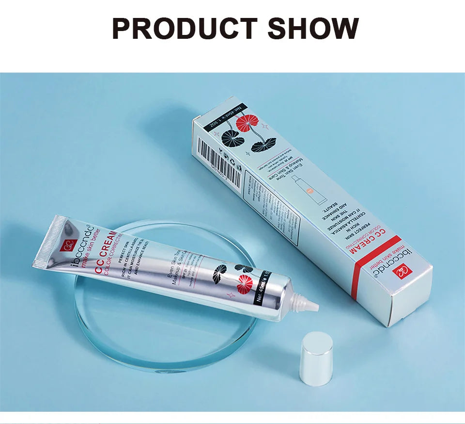 Tidesmit 45ml Color Correcting CC Cream with Centella Asiatica for soothing coverage and natural whitening finish