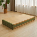 3cm/5cm Thick Japanese Style Folding Tatami Mattress with Artificial Rattan Surface Coir Core for Yoga Meditation Cooling Mat