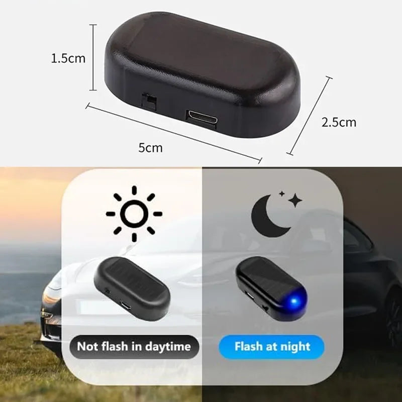 Solar Car Fake Security Light - Wireless LED Anti-Theft Warning System Tidesmit