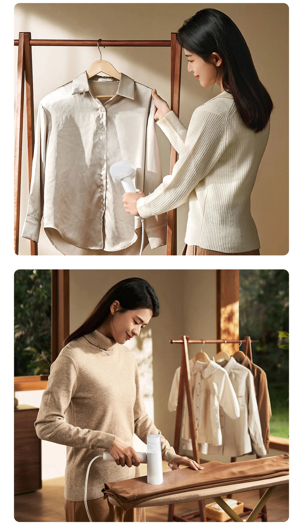 Tidesmit MIJIA Handheld Garment Steamer 2, portable foldable electric steam cleaner for flat ironing and mite removal