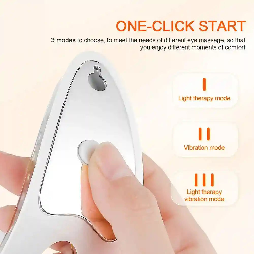Electric Eye Massager with Red Light Therapy - White | Tidesmit Eye Massage Instrument Tidesmit