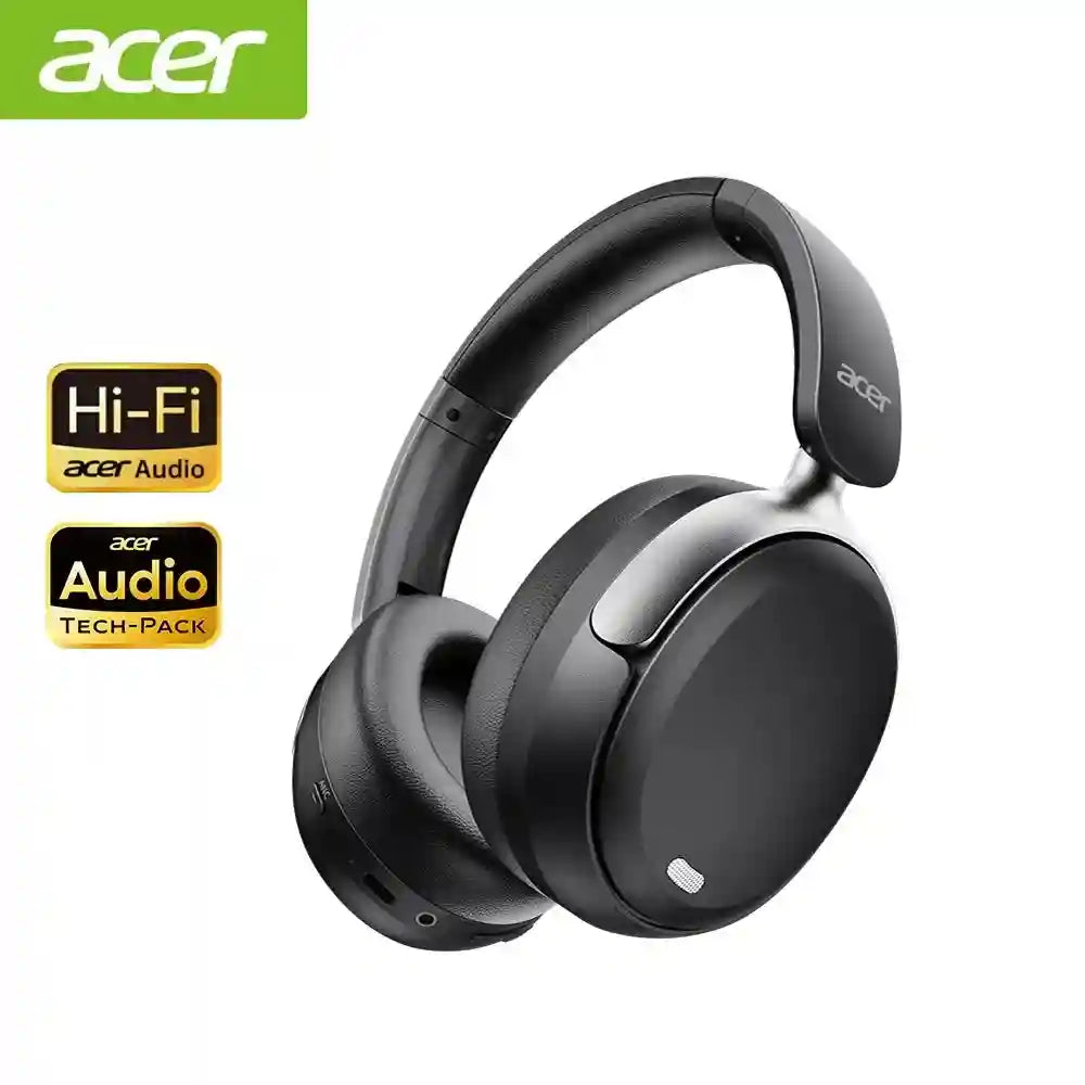 Wireless Noise Cancelling Headphones - Over-Ear Bluetooth Spatial Audio black Tidesmit