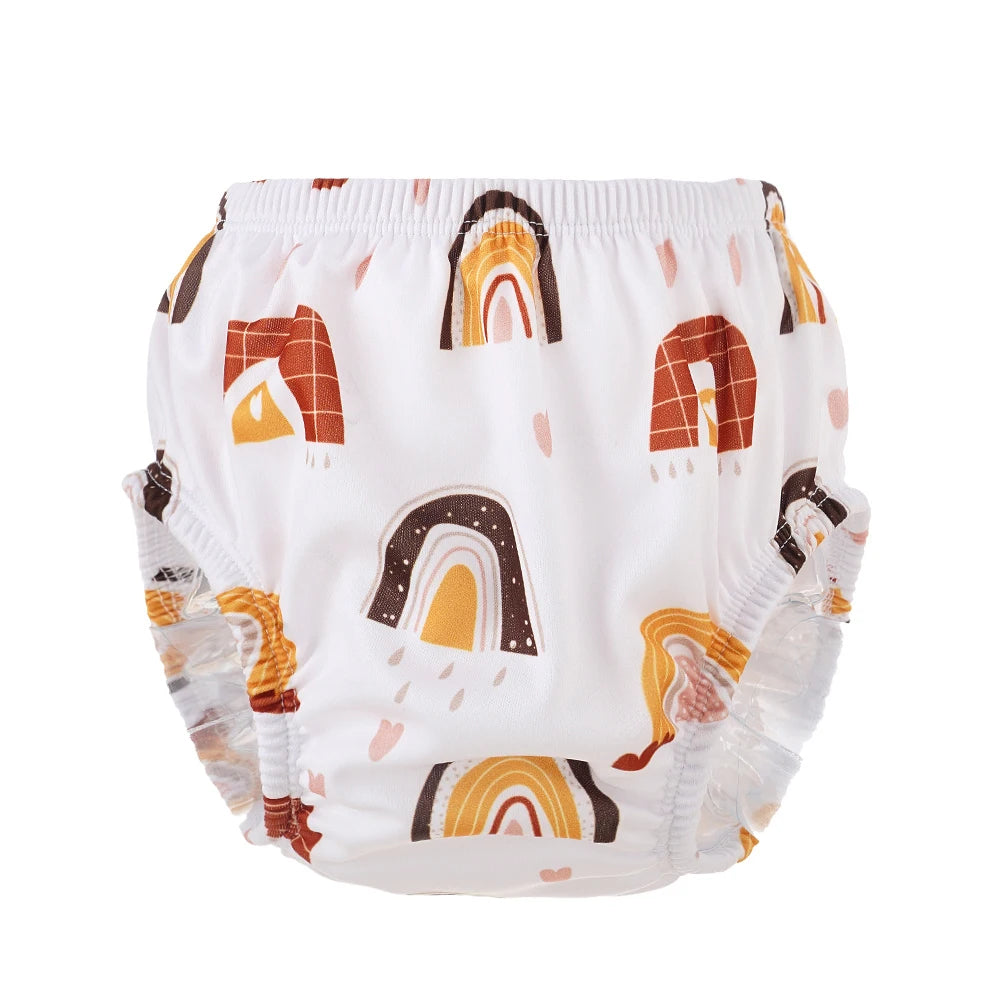 Happyflute Baby Breathable Swimming Pants For Boys And Girls Cartoon Swimming Diaper Comfortable Swimming Nappy Pants For 6-15KG
