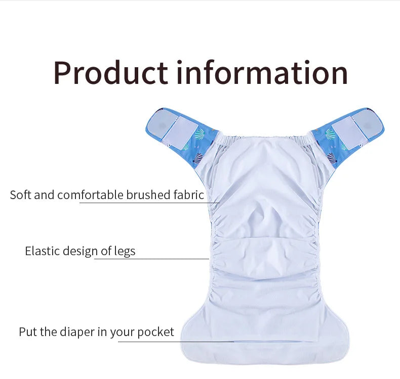 BIAI 2PCS Adult Cloth Diapers Washable Old Man's Diaper Pants Reusable Anti-bed-wetting Device Teenage Nappy Trousers