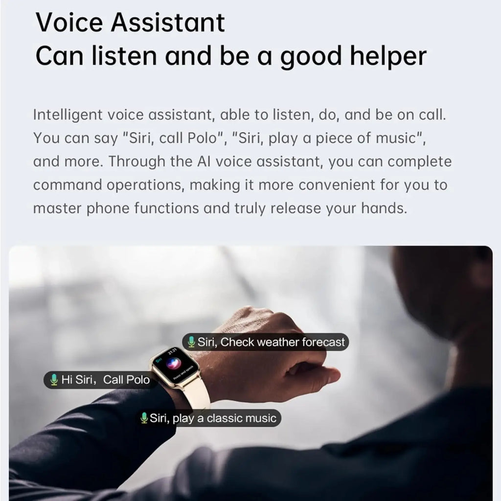Smartwatch with HD Touch Screen, Wireless Calling, Alarm, Multi-Sport Modes, Sedentary Reminder, Calculator, Suitable for Both Android and IPhone, Unisex,Valentine's Day/Christmas/New Year/Birthday Watch Gifts