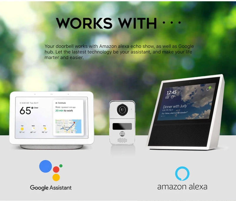 Support Tuya app WiFi visual intercom doorbell system 7/10 inch touch screen indoor monitoring intelligent villa home security